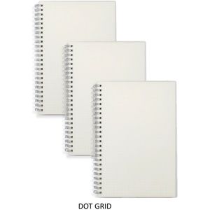 A5 TRANSPARENT HARDCOVER 3 NOTEBOOKS(DOT GRID)